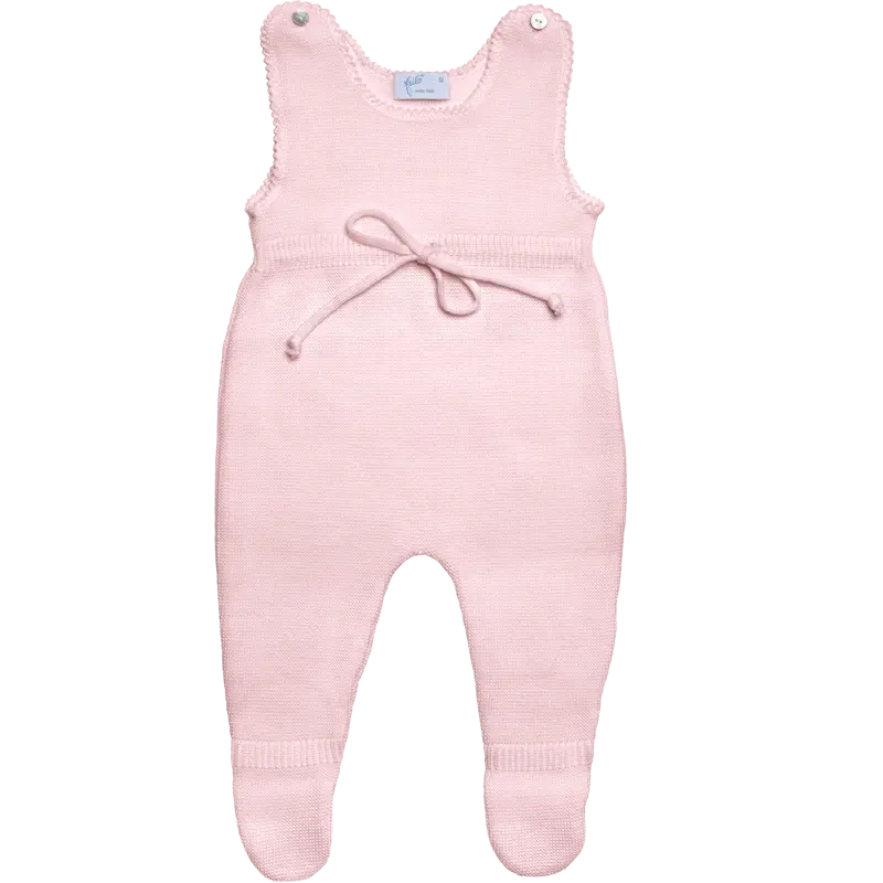 Classic Merino Wool Footed Romper - Pink-Little outfits-Frilo-Blue Almonds-London-South Kensington