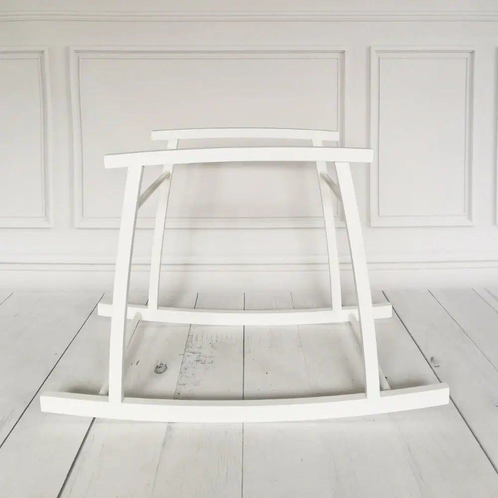 Moses Basket Wooden Rocking Stand - White-Moses baskets-Like Moses-Blue Almonds-London-South Kensington
