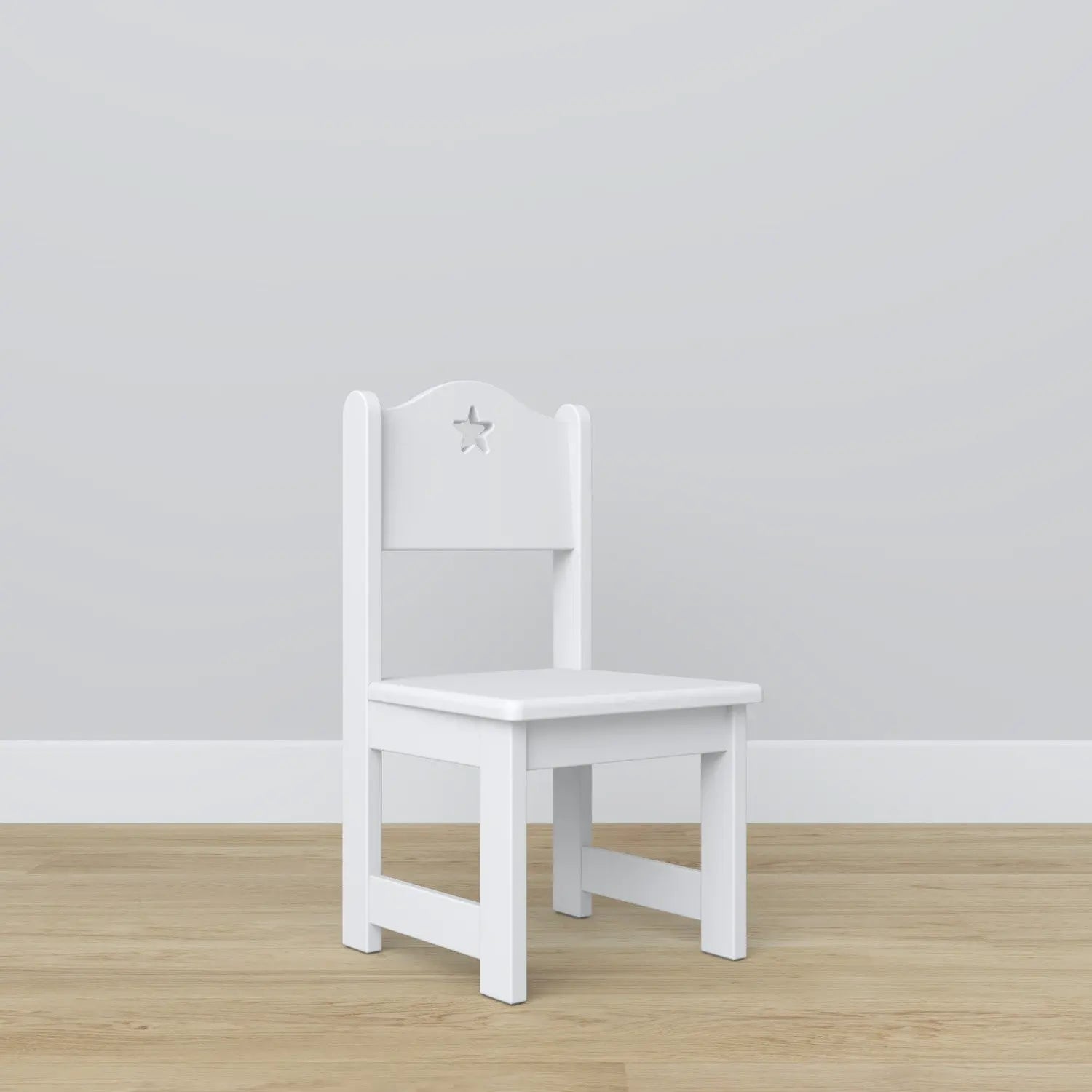 Back-panelled Small Chair - White-Nursery & Beyond-Blue Almonds-Blue Almonds-London-South Kensington