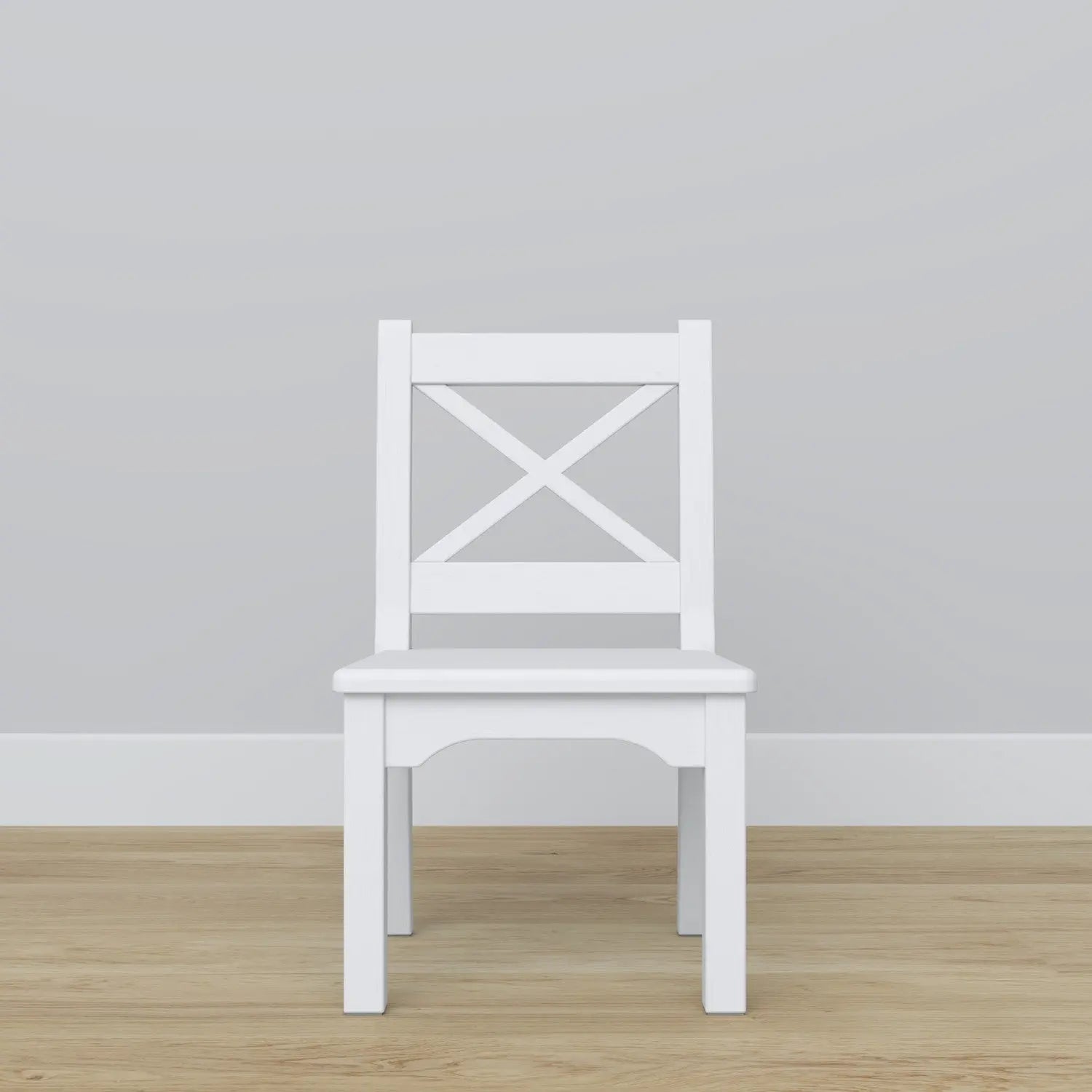 Back-crossed Small Chair - White-Nursery & Beyond-Blue Almonds-Blue Almonds-London-South Kensington