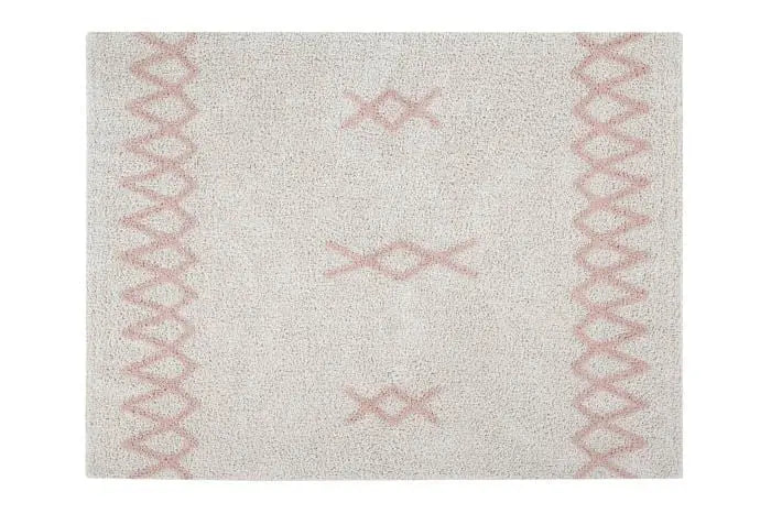 Washable cotton rug "atlas" vintage nude-Nursery & Beyond-Lorena Canals-Blue Almonds-London-South Kensington