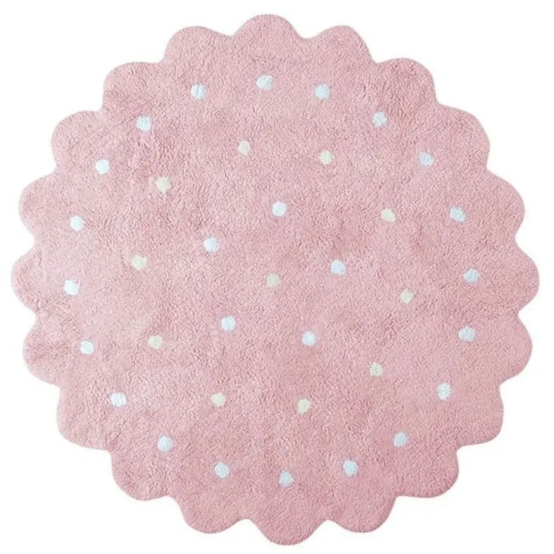 Washable cotton rug "little biscuit" pink-Nursery & Beyond-Lorena Canals-Blue Almonds-London-South Kensington