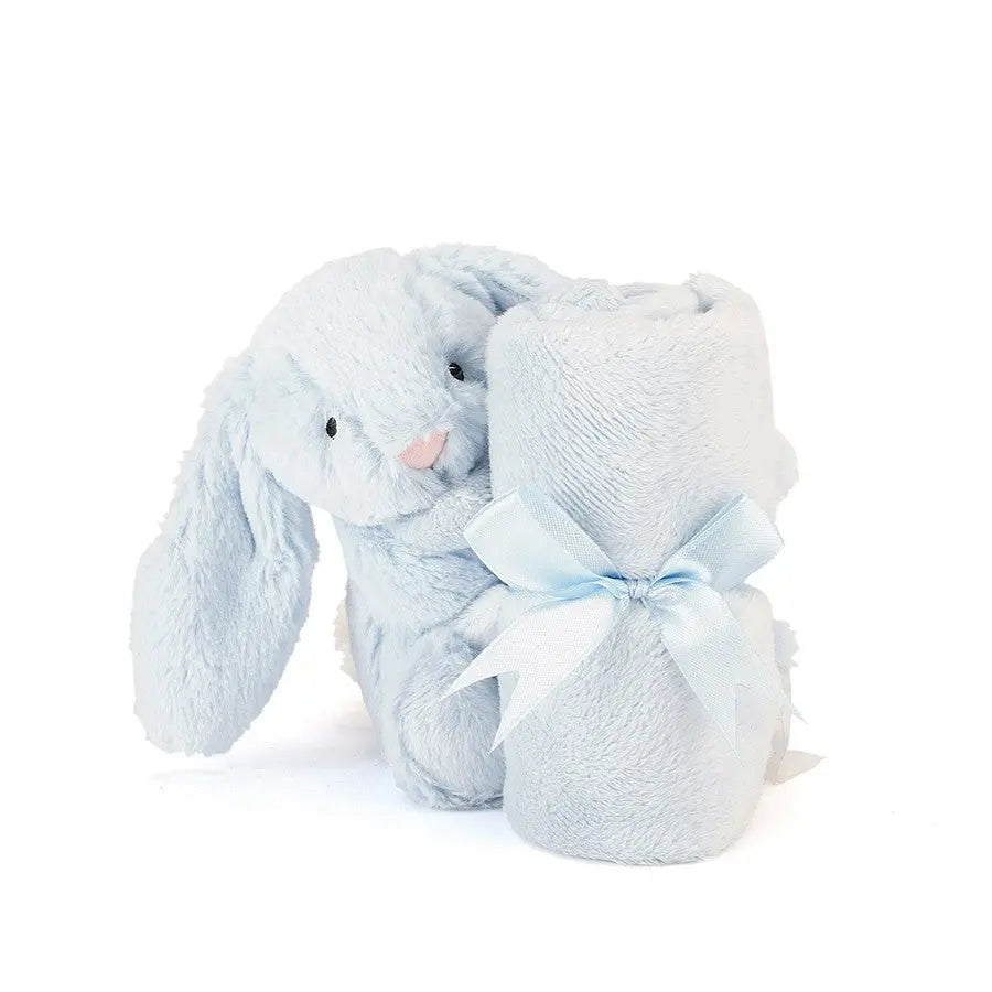 Bashful Blue Bunny Soother-Soft toys & musicals-Jellycat-Blue Almonds-London-South Kensington