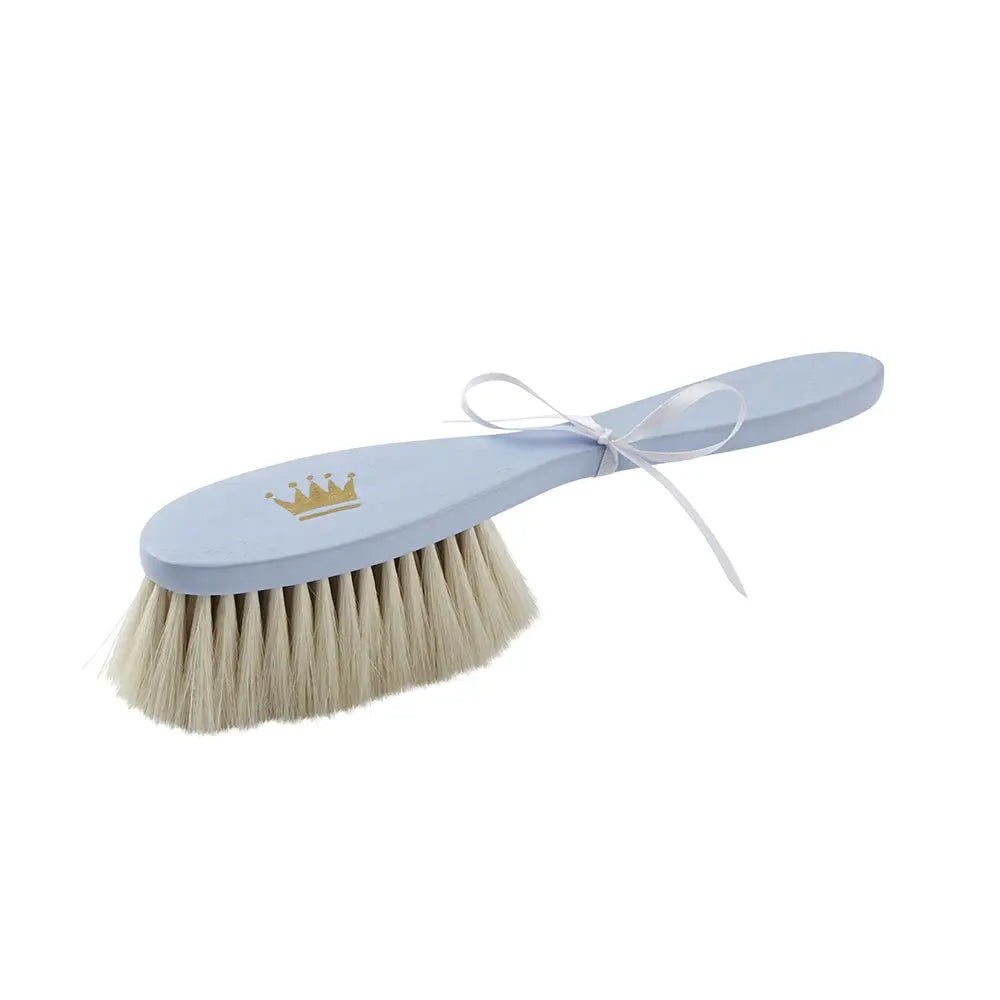 Hairbrush hand-painted crown blue-Toiletries & baby brushes-Blue Almonds-Blue Almonds-London-South Kensington