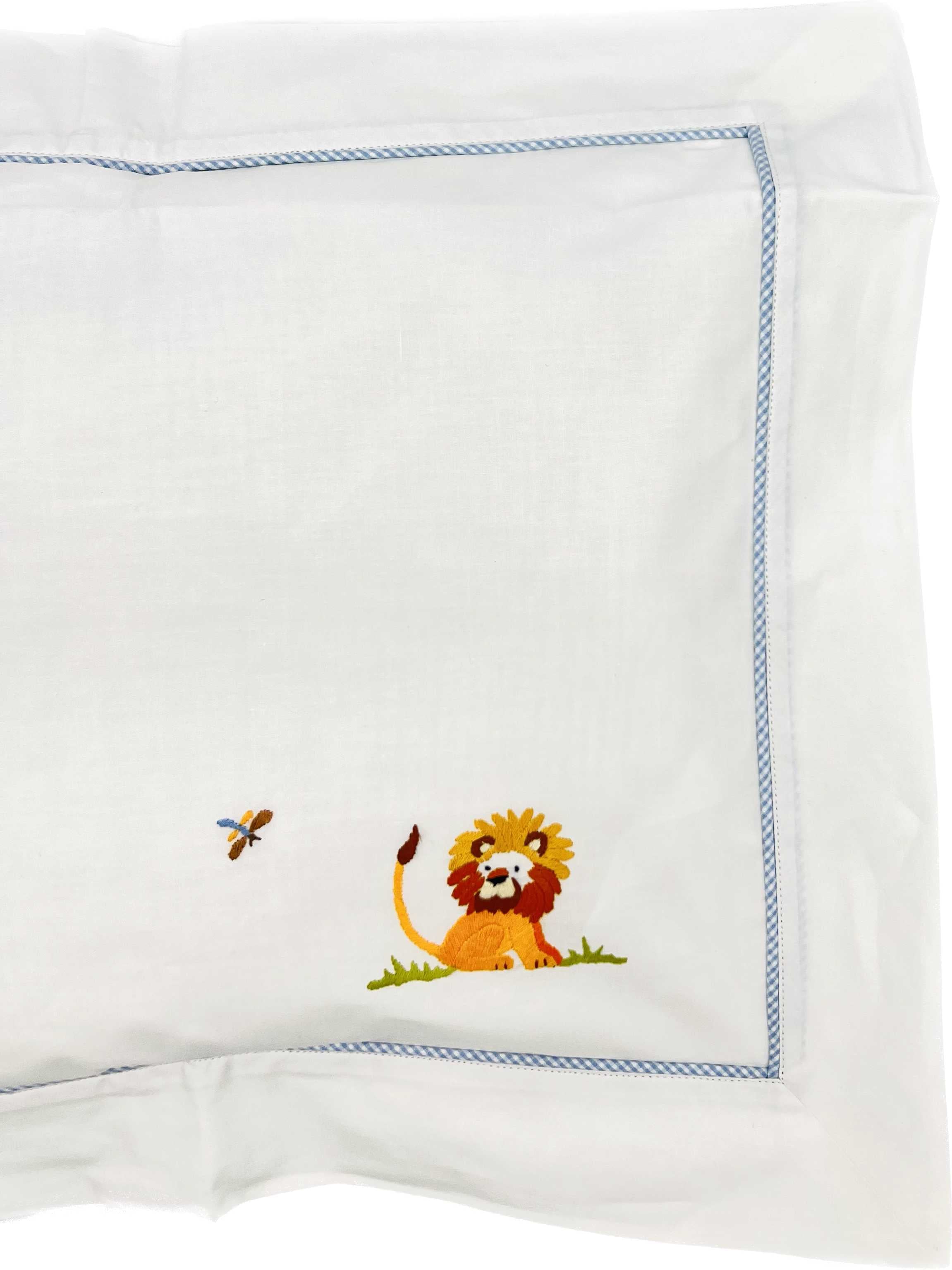 Boudoir pillowcase "safari" blue-Towels & bedlinen-Gordonsbury-Blue Almonds-London-South Kensington