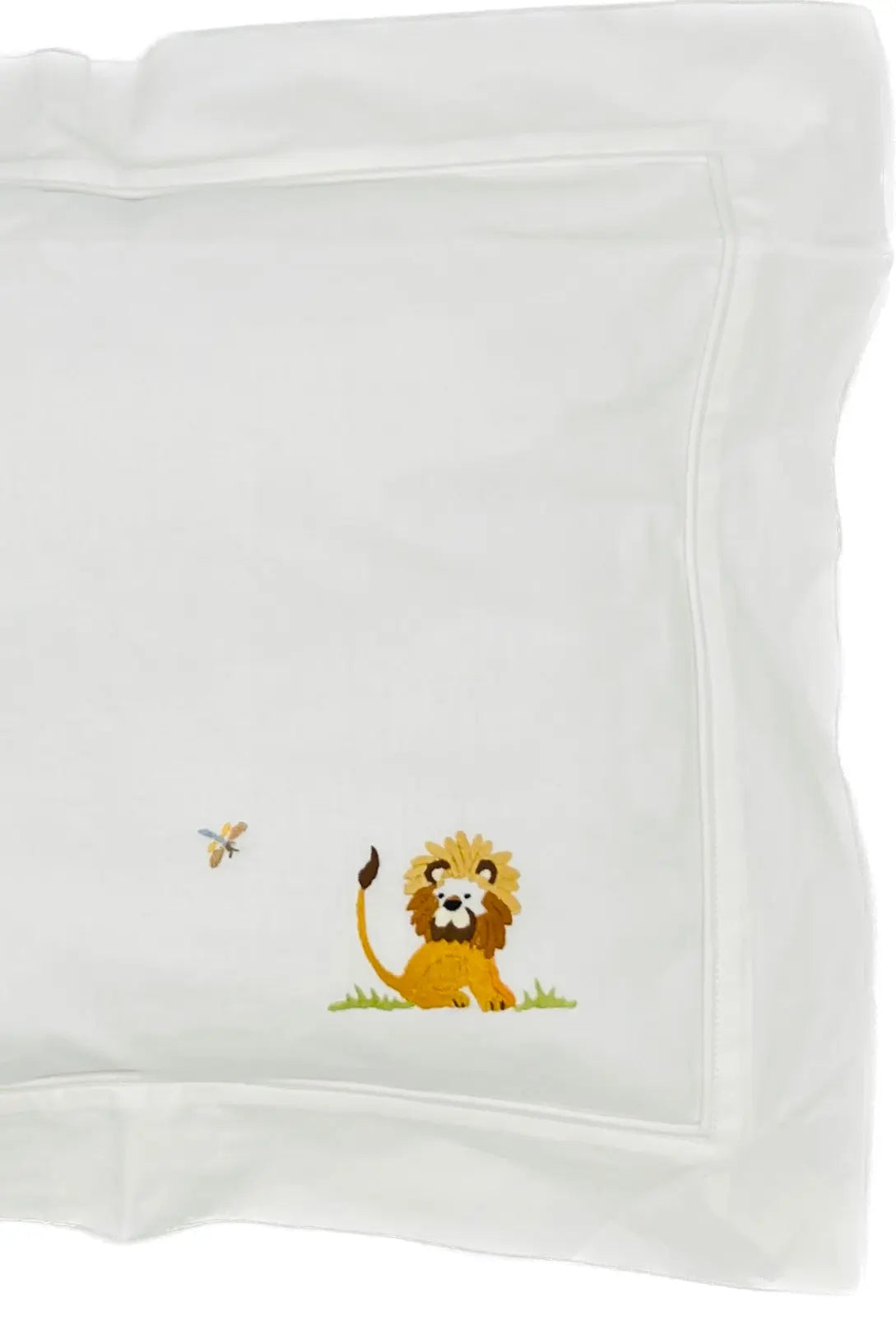 Boudoir pillowcase "safari" white-Towels & bedlinen-Gordonsbury-Blue Almonds-London-South Kensington