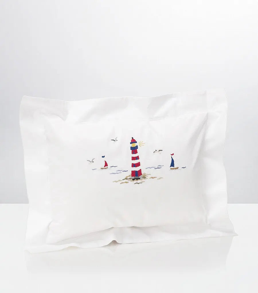 Boudoir pillowcase "sailing away"-Towels & bedlinen-Gordonsbury-Blue Almonds-London-South Kensington