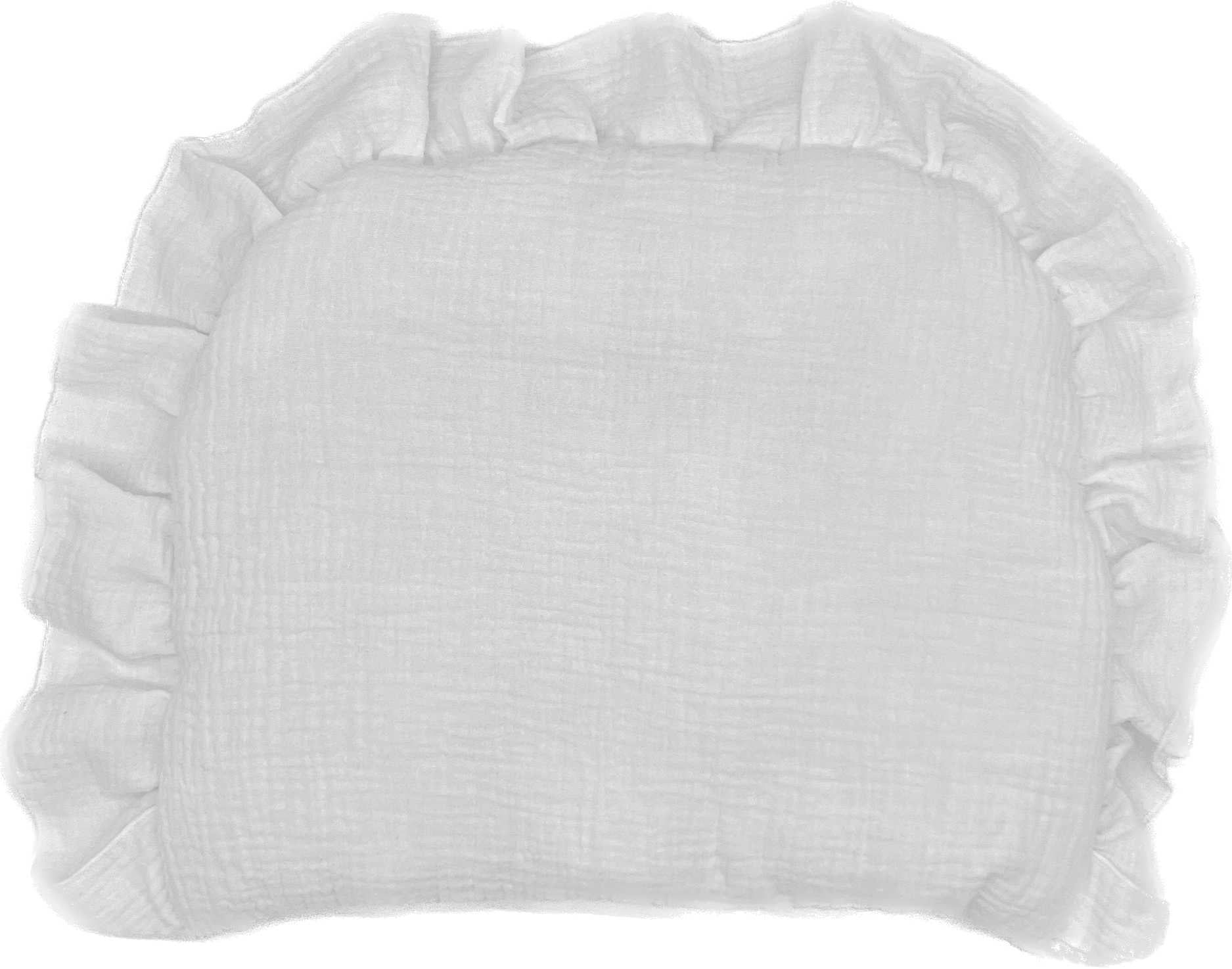 Moses Basket White Ruffle Pillow-Towels & bedlinen-Like Moses-Blue Almonds-London-South Kensington