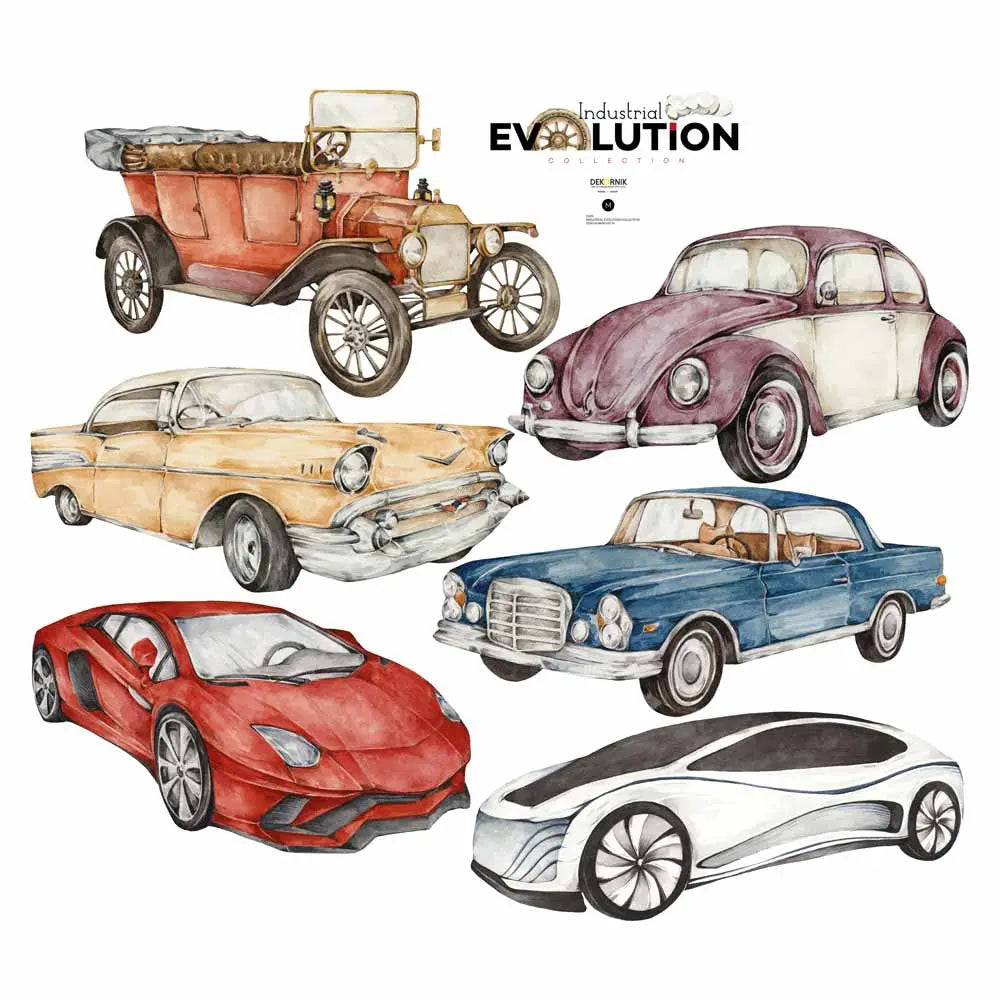 Stickers "industrial evolution- cars"-Wallpapers & stickers-Dekornik-Blue Almonds-London-South Kensington