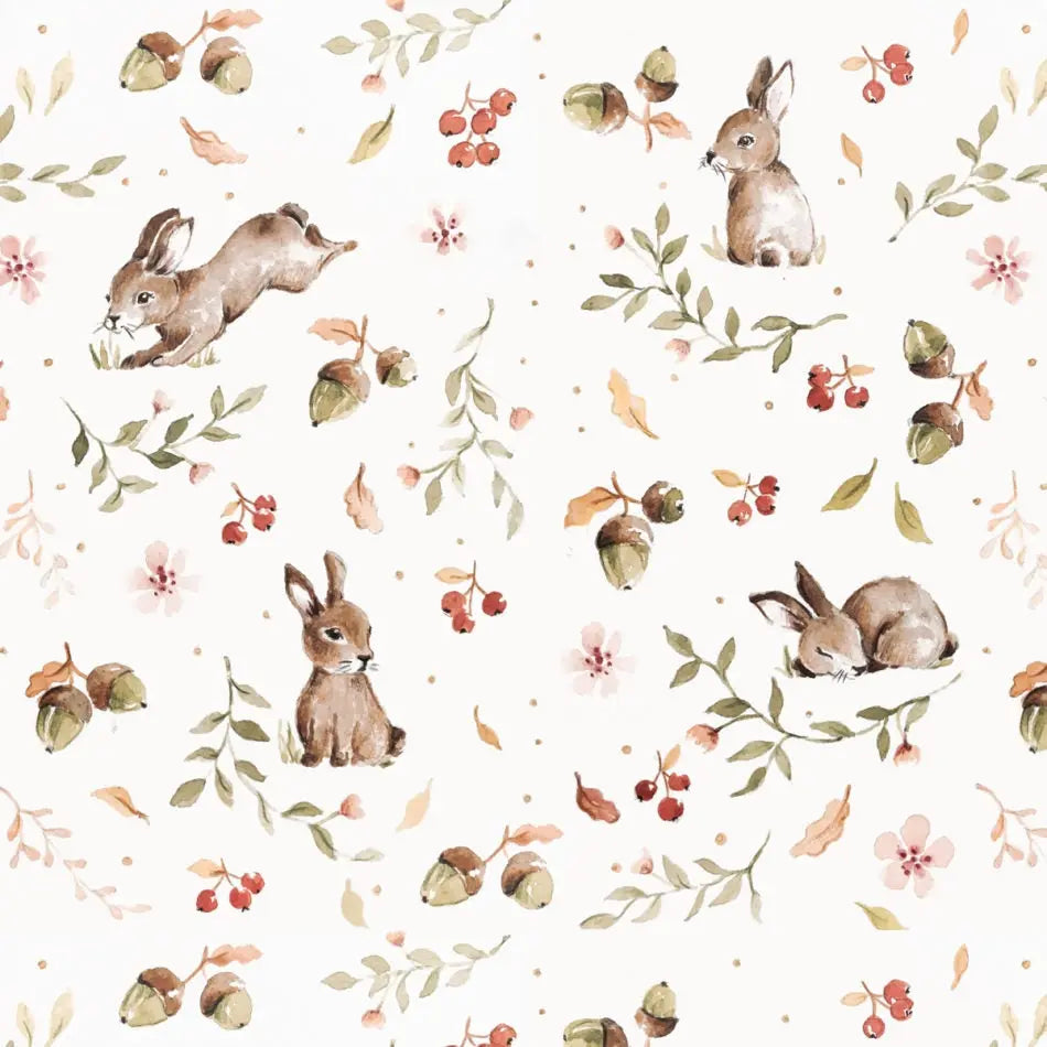 Wallpaper "happy rabbits"-Wallpapers & stickers-Dekornik-Blue Almonds-London-South Kensington
