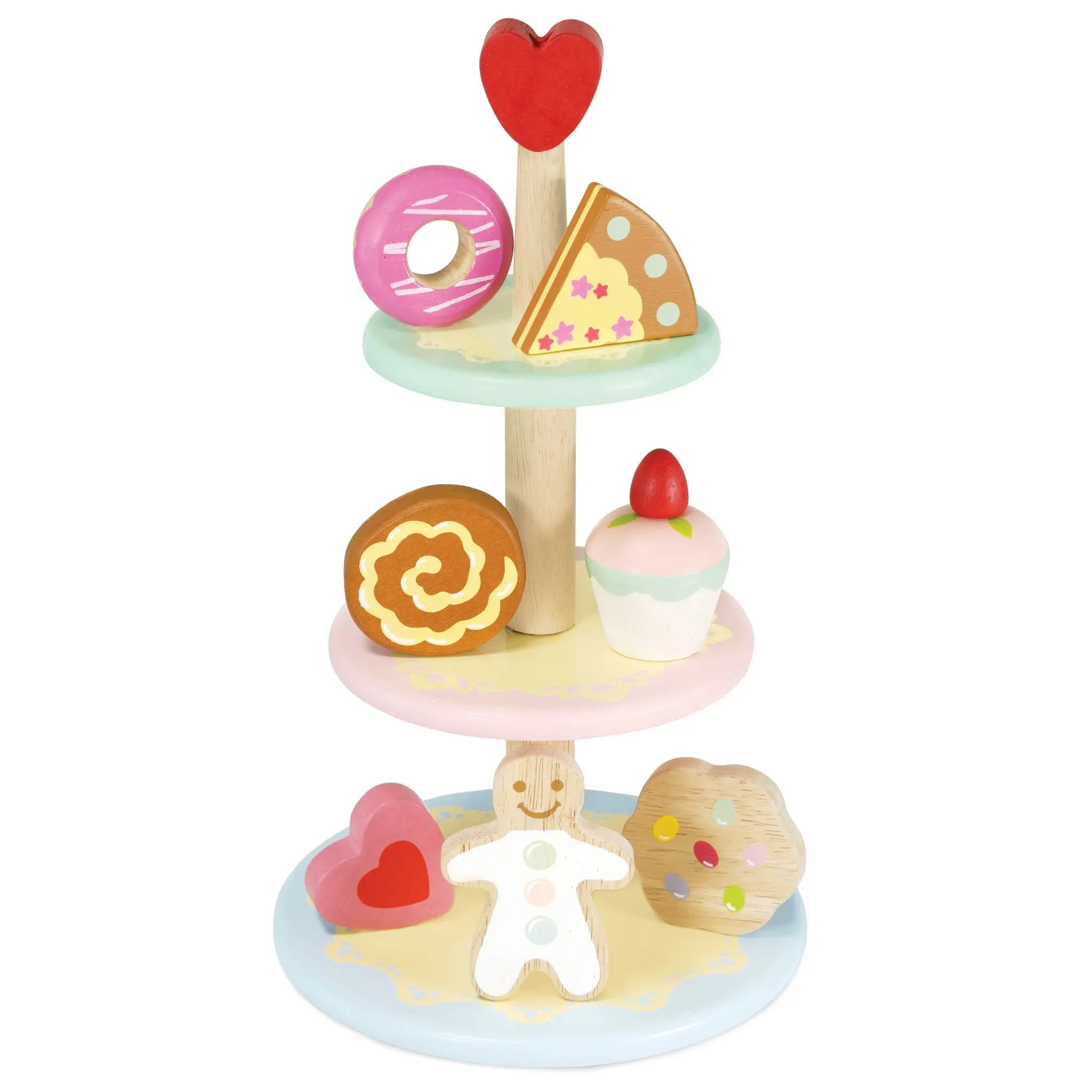 Three Tier Cake Stand-Wooden toys & more-Le Toy Van-Blue Almonds-London-South Kensington