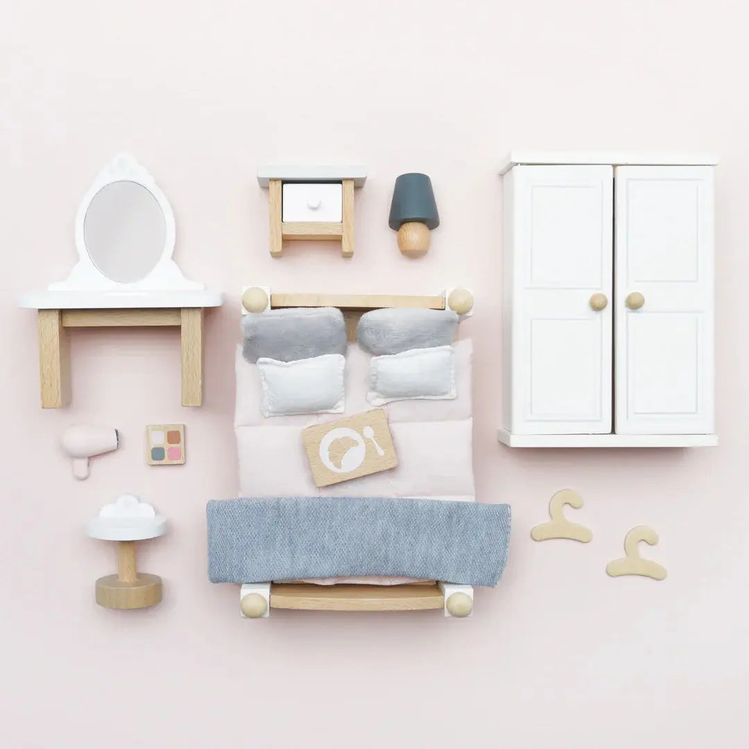 Doll House Bedroom-Wooden toys & more-Le Toy Van-Blue Almonds-London-South Kensington