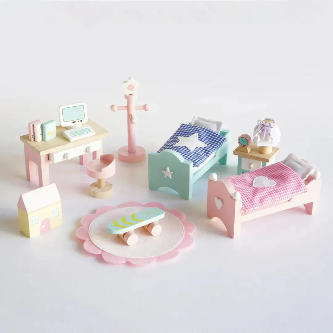 Doll House Children's Bedroom-Wooden toys & more-Le Toy Van-Blue Almonds-London-South Kensington