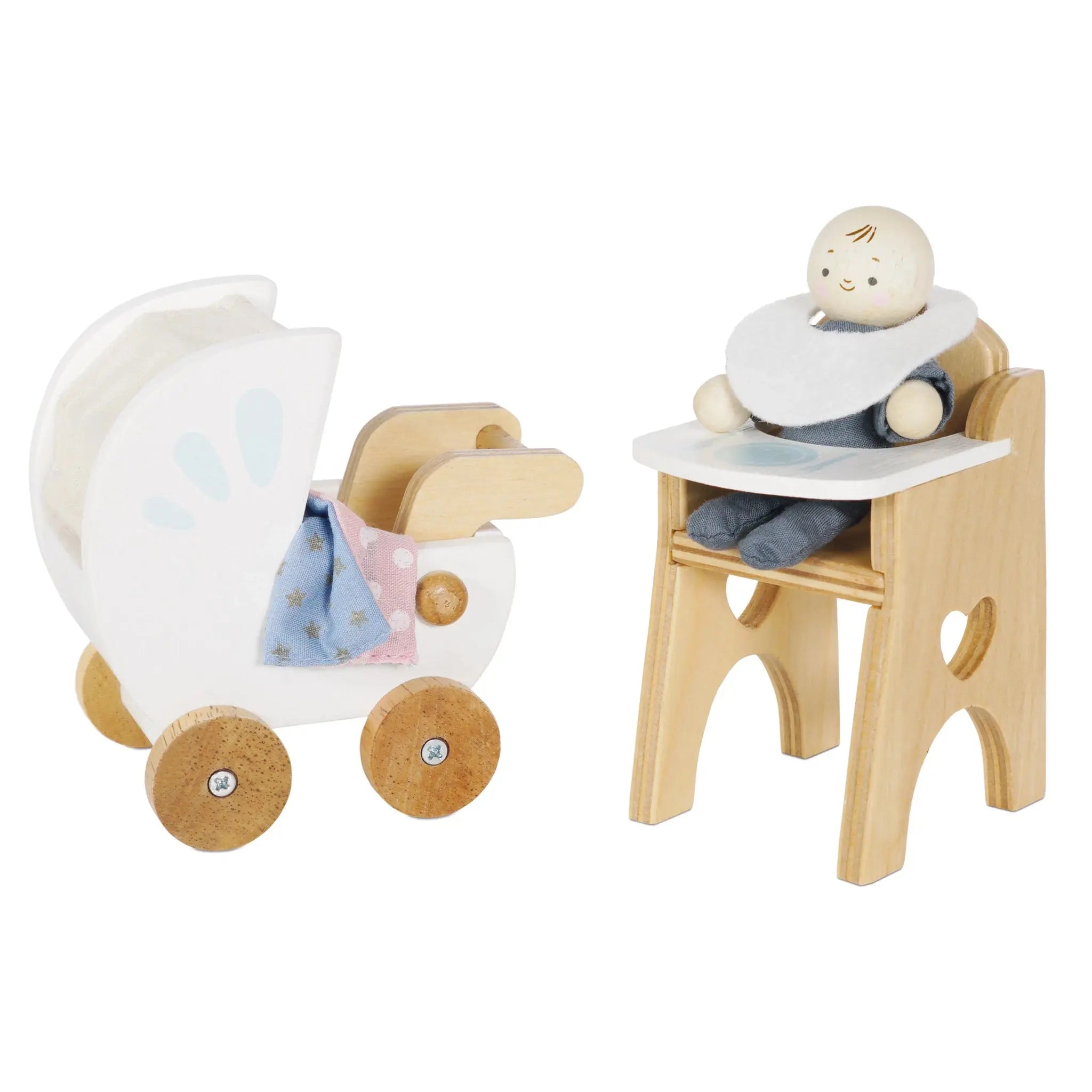 Dolls House Nursery Furniture Set-Wooden toys & more-Le Toy Van-Blue Almonds-London-South Kensington