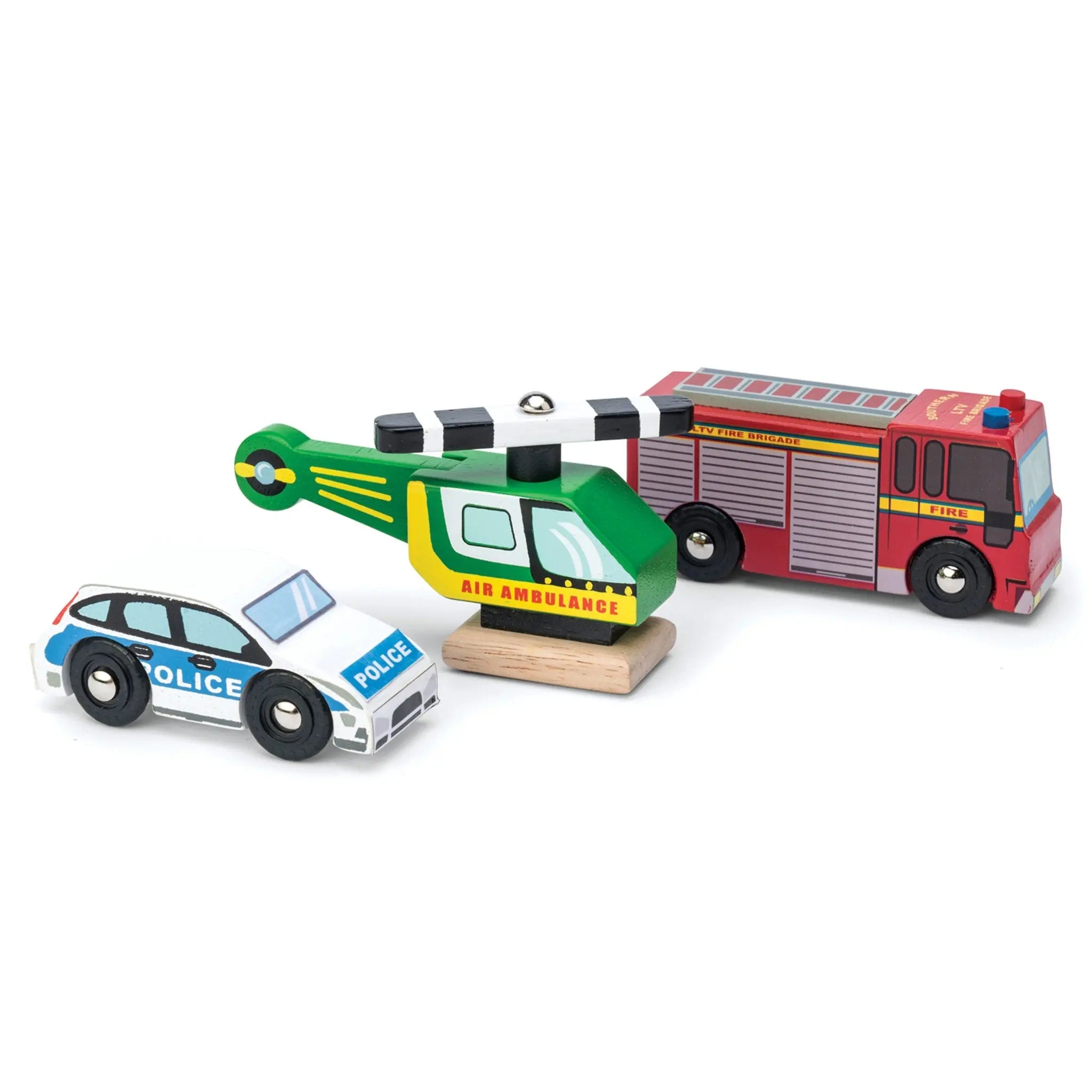 Emergency Vehicle Set-Wooden toys & more-Le Toy Van-Blue Almonds-London-South Kensington