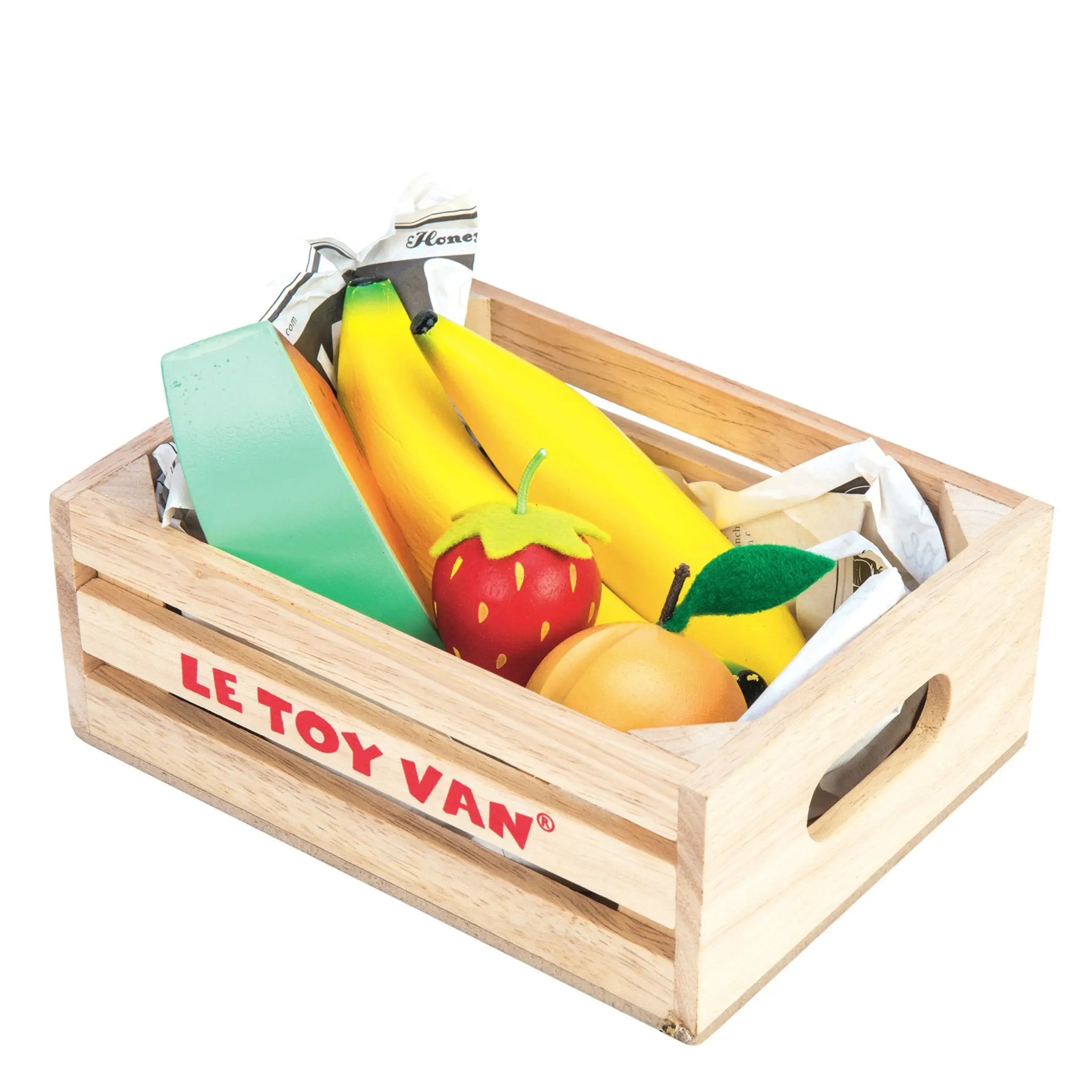 Fruits '5 a Day' Crate-Wooden toys & more-Le Toy Van-Blue Almonds-London-South Kensington