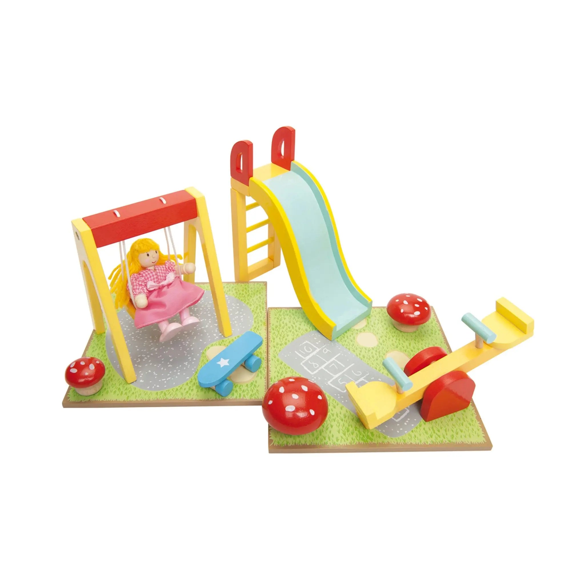 Dolls House Outdoor Furniture Play Set-Wooden toys & more-Le Toy Van-Blue Almonds-London-South Kensington