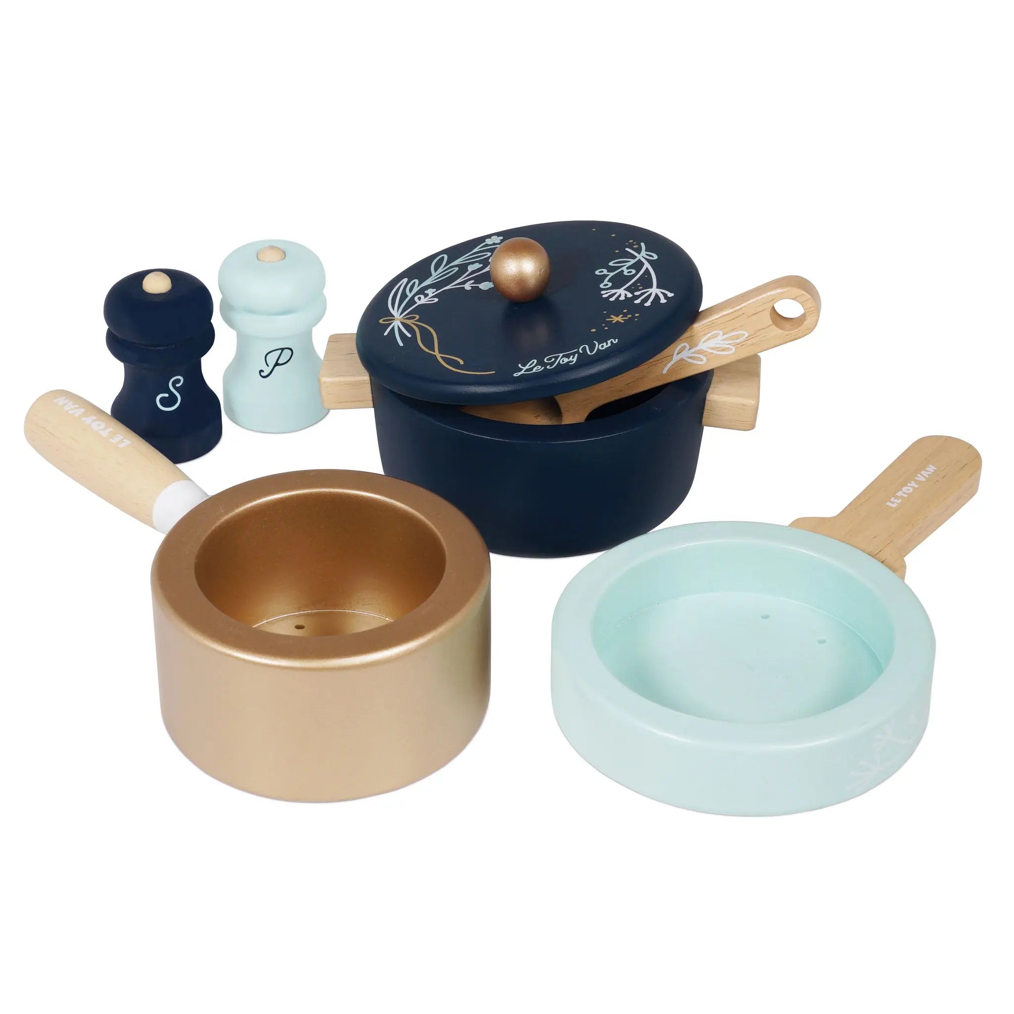 Pots and Pans-Wooden toys & more-Le Toy Van-Blue Almonds-London-South Kensington