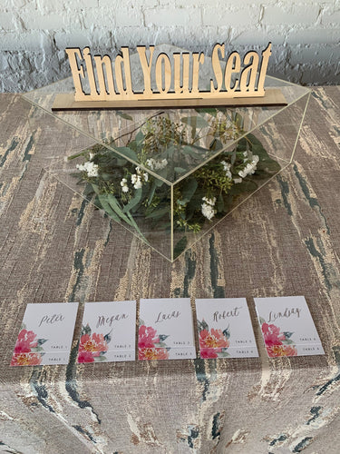 Find Your Table Wooden Wedding Sign – Birch and Belle