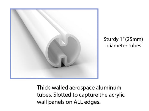 Aluminum tube with slots