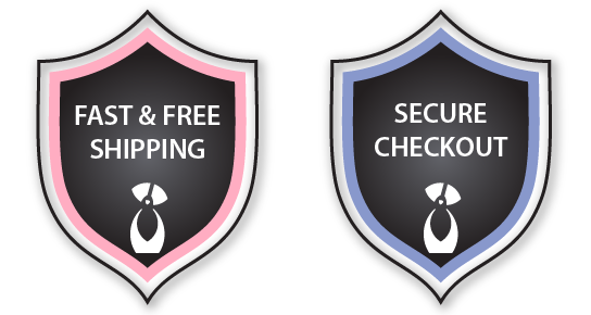 Trust Badges for free shipping and Secure checkout