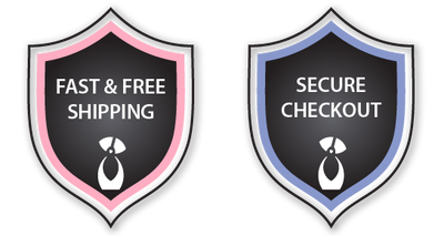 Trust Badges for free shipping and Secure checkout