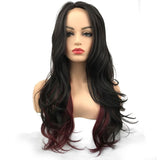 Lace Front Wigs Synthetic Long Curly Wigs Women's  Black/Blond Hairpiece Natural Hair Thedailywigs