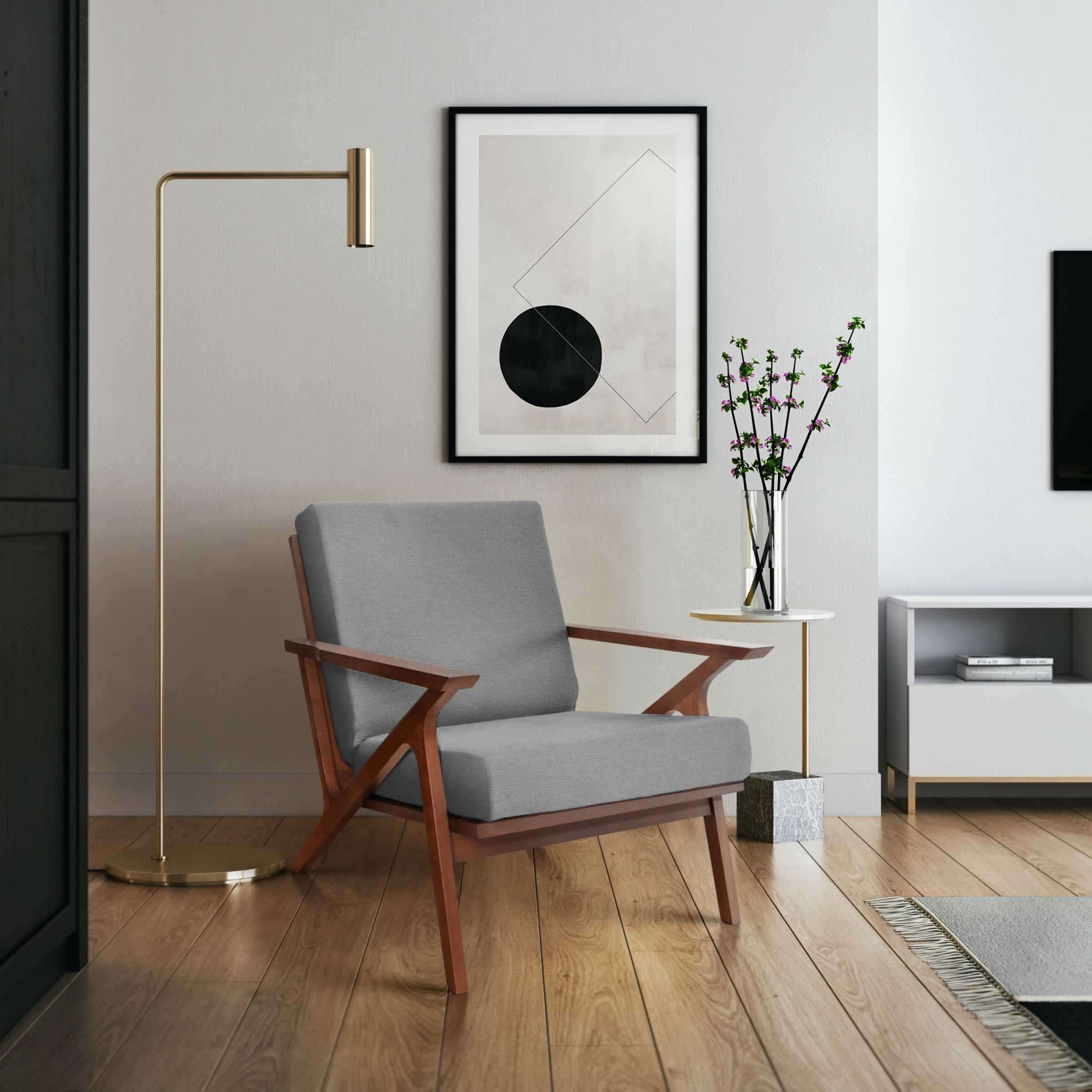 zenvida mid century modern accent armchair