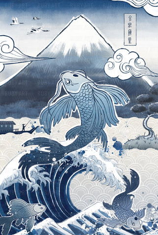 Japan Yin Yang Koi Fish Multi Panel Print – Ruby Art