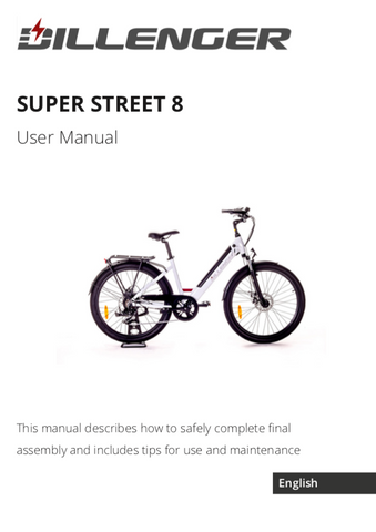 Dillenger SS8 E-Bike User Manual