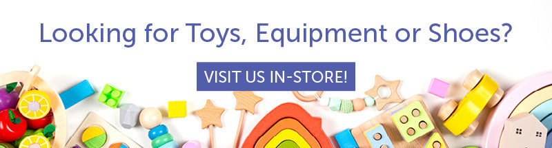 Looking for toys, equipment or shoes? Visit Children's Orchard in-store.