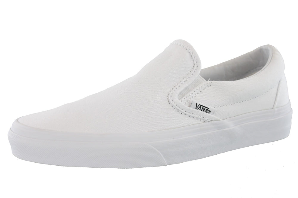 white slip on vans for cheap