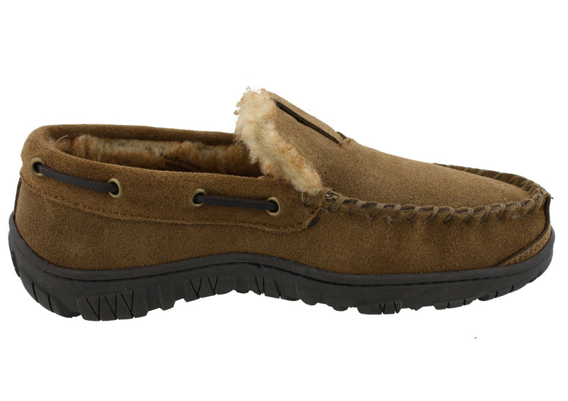 slip on moccasin slippers