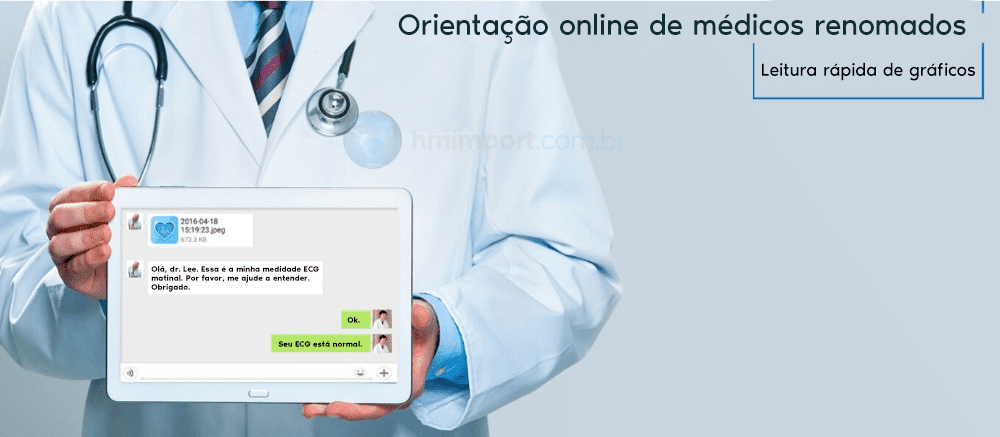Aparelho para electrocardiograma, exame ecg no celular, monitoramento 24 horas