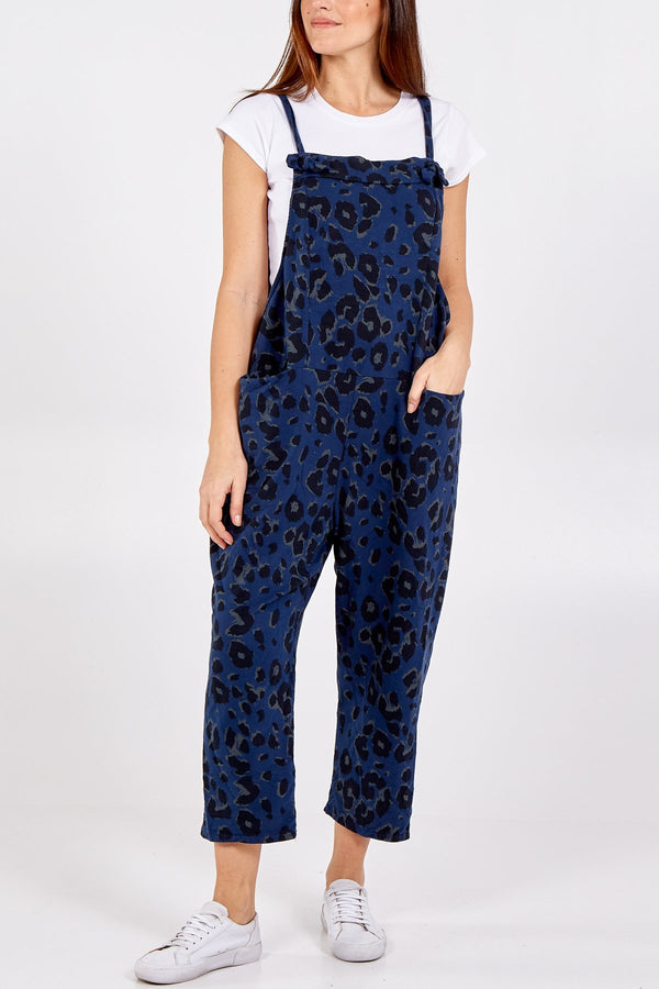 Leopard Jersey Dungarees Charcoal – The Fashion Lab