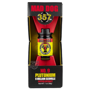 Mad Dog 357 Plutonium 9 Million Scoville Pepper Extract 1 1oz Mad Dog 357 Hot Sauce Manufacturers Plutonium No 9 Mark Of The Beast 6 Million Scoville Mad Dog 357 Gold Edition