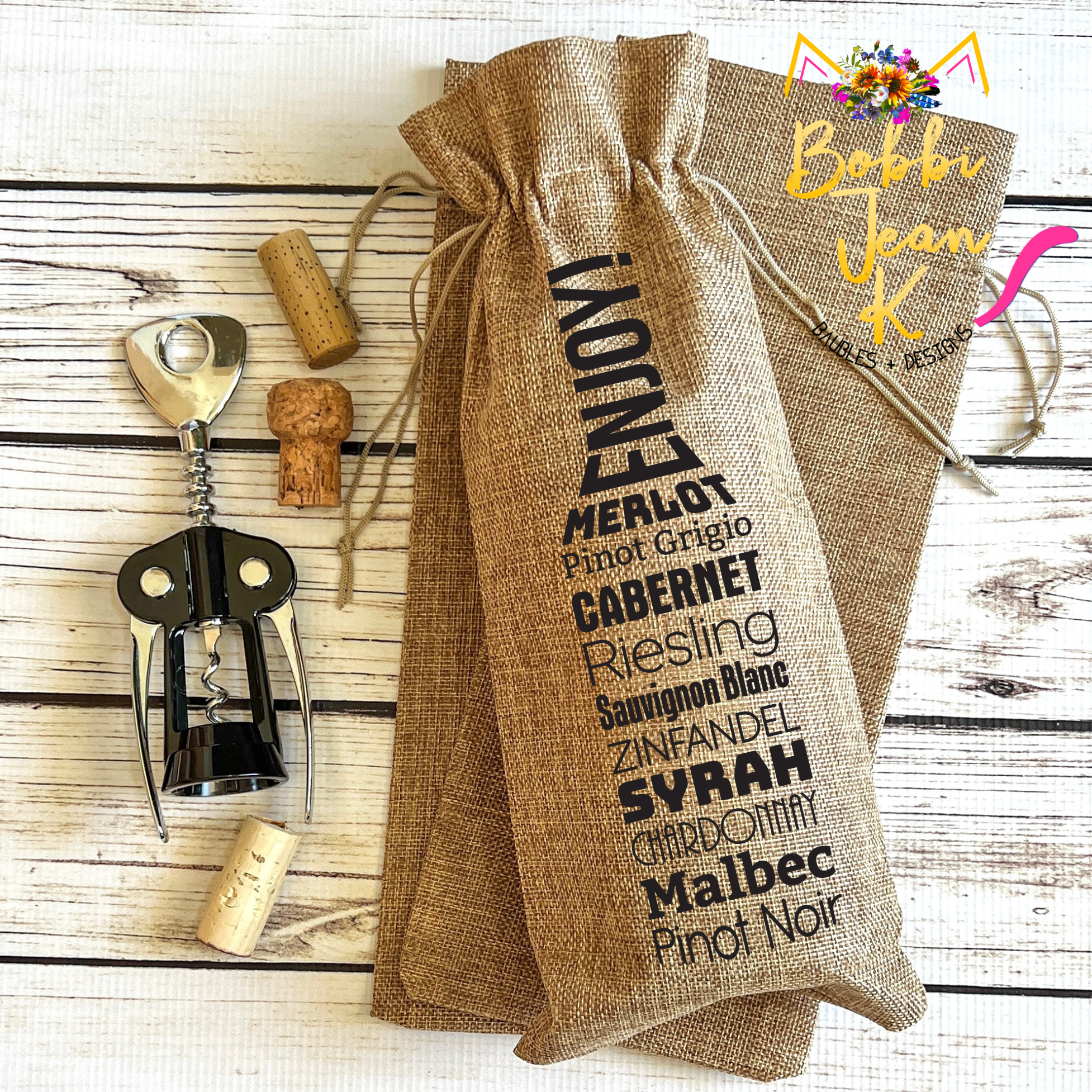 Cork Wine gift bag - Bridal Wardrobe