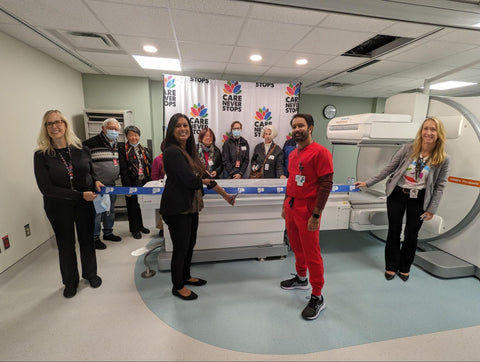 Members of Grand River Hospital's medical imaging team celebrate the opening of the new nuclear medicine suite with donors whose generous support made this project possible.