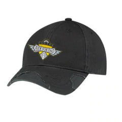 Black baseball cap with Ride for Dad logo on the front