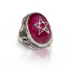 2016 Limited Edition Royal Blood Ruby Angel Heart Ring by Alex Streeter