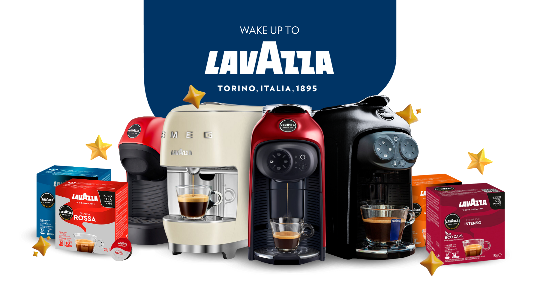 Wake up in style with a new Lavazza A Modo Mio SMEG  Wake up in style with  a new Lavazza A Modo Mio SMEG coffee machine. Head to our site and