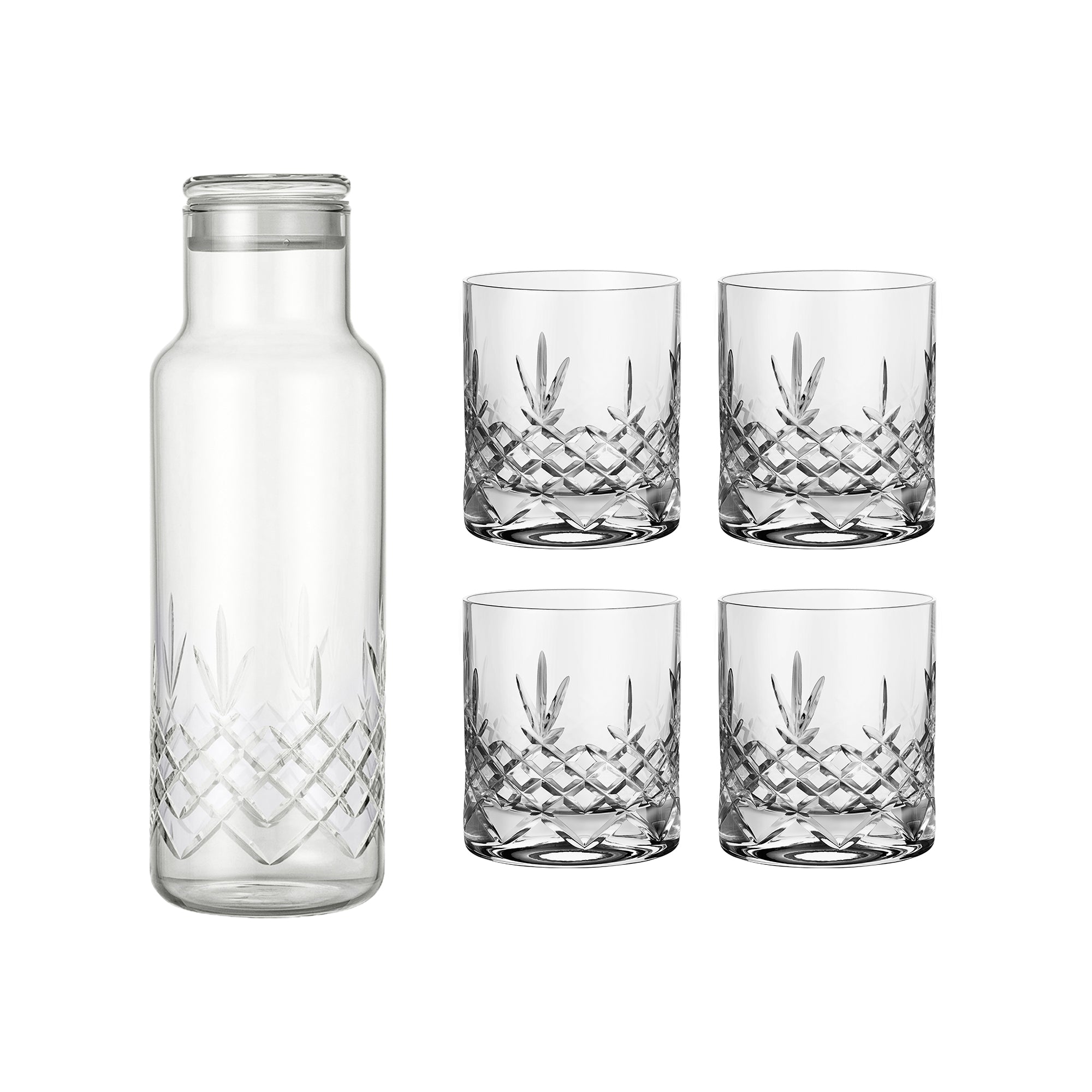 Vandglas 38 cl - Frederik Bagger - Sampak / Crispy Bottle + 4x Crispy Lowball - Karaffel - Tilbud