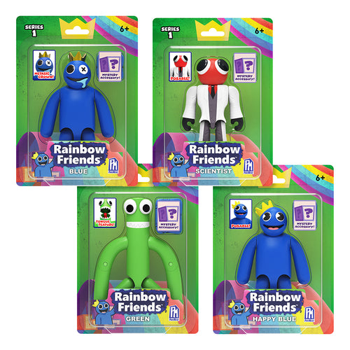 Rainbow Friends Purple, Orange, Green & Blue Figure 4-Pack (Neon Finishes!)