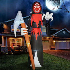 Joiedomi 12ft Grim Reaper with Scythe LED Halloween Inflatable - JOIEDOMI