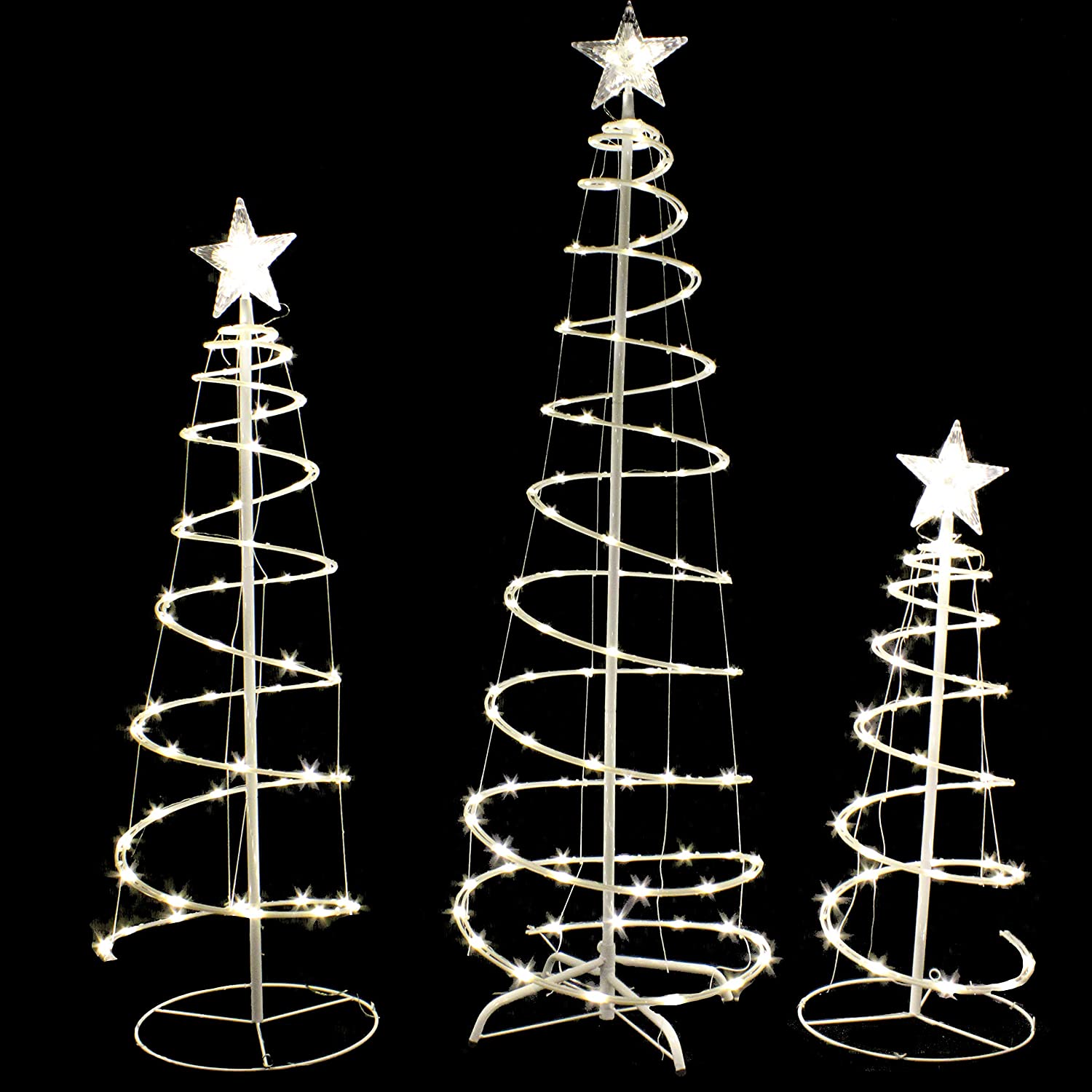 green spiral christmas tree outdoor decorations