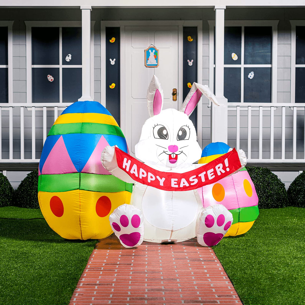 Large Easter Bunny with Eggs (6 ft) – Joiedomi