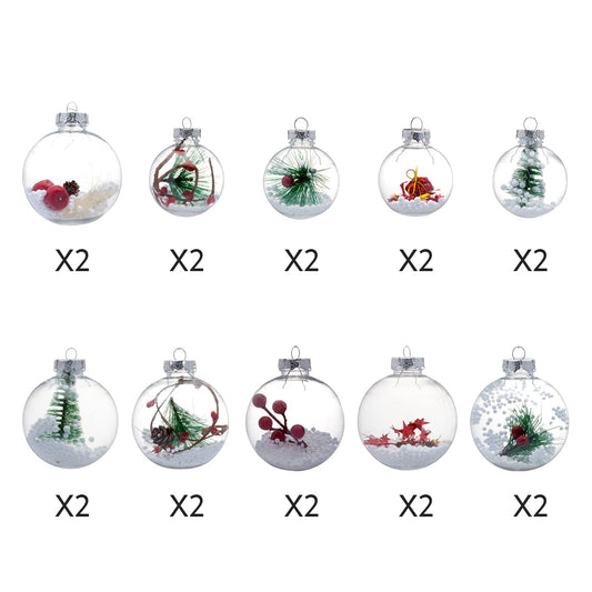 Joiedomi 9 Pcs Boozeball Christmas Ornaments Set 1.7 oz Fillable Ball Ornaments Christmas Decorations for Christmas Holiday Indoor and Outdoor