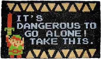 Door Mat: Legend of Zelda - It's Dangerous to Go Alone