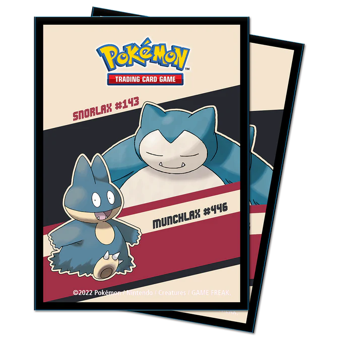 ULTRA PRO: Snorlax and Munchlax Standard Deck Protector Sleeves (65ct) for Pokémon