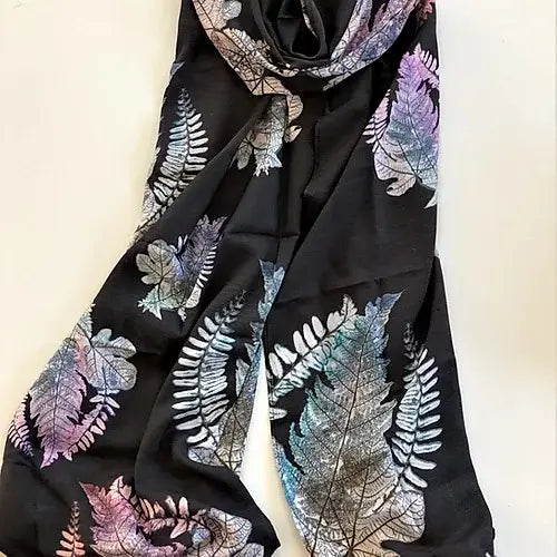 Fossil Fern Cotton Scarf